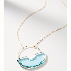 Anthro Glass Pendant Drop Necklace!